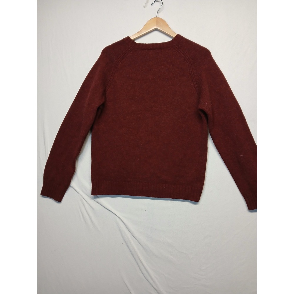 J.CREW wool womens pullover sweater size large maroon Sustainable fishermencore‎